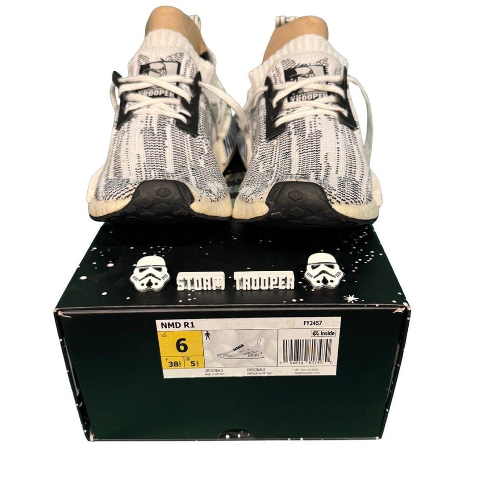 Adidas NMD R1 White and Blue Sneakers - Star Wars Collection Storm Troopers